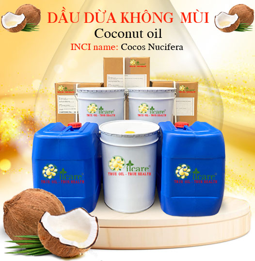 Dầu dừa không mùi bán sỉ kg lít buôn giá rẻ mua ở đâu